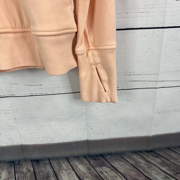 Athleta Sweatshirt Womens Medium Orange Triumph Sweater Athleisure Zip Jacket - Picture 4 of 12